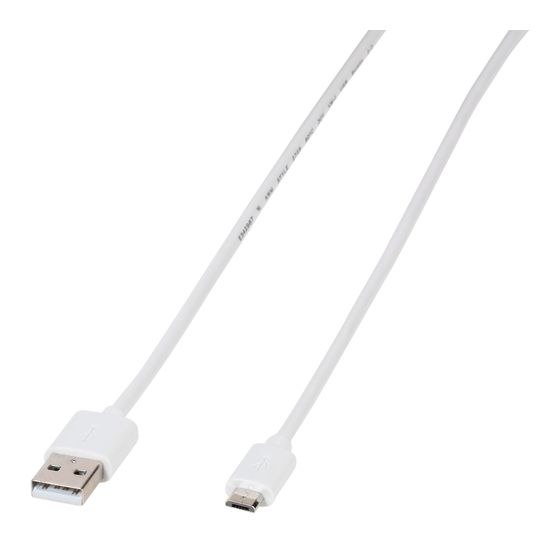 Vivanco 39451 Stecker USB A auf Micro-USB B 1 m  (Weiß) f&uuml;r 6,99 Euro