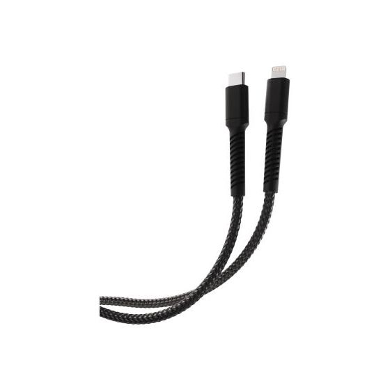 Vivanco 63642 Stecker Rundkabel USB C auf Lightning bis 30 W 2,5 m  (Schwarz) f&uuml;r 29,99 Euro