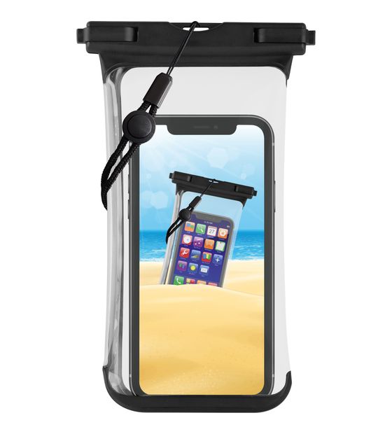 Vivanco Beach Bag Beuteltasche für Jede Marke Universal (Schwarz, Transparent) f&uuml;r 8,70 Euro