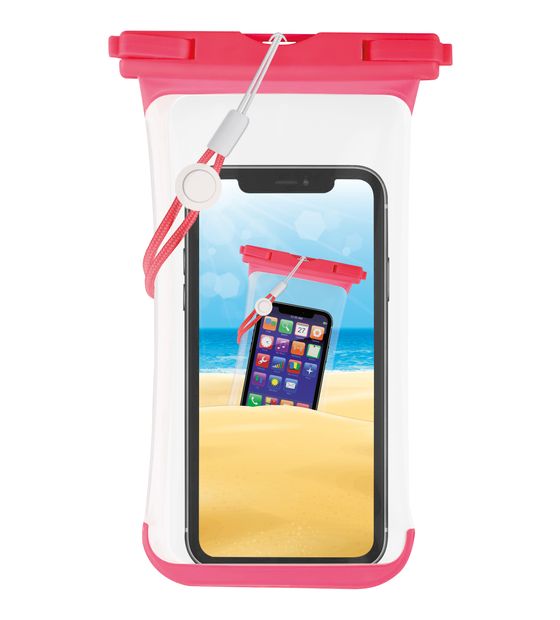 Vivanco Beach Bag Beuteltasche für Jede Marke Universal  (Pink, Transparent) f&uuml;r 8,74 Euro