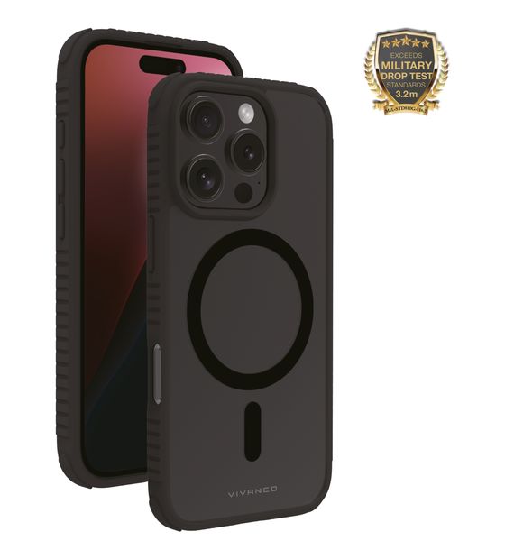 Vivanco Mag Solid Elite Cover für Apple iPhone 16 Pro (Schwarz, Durchscheinend) f&uuml;r 24,99 Euro