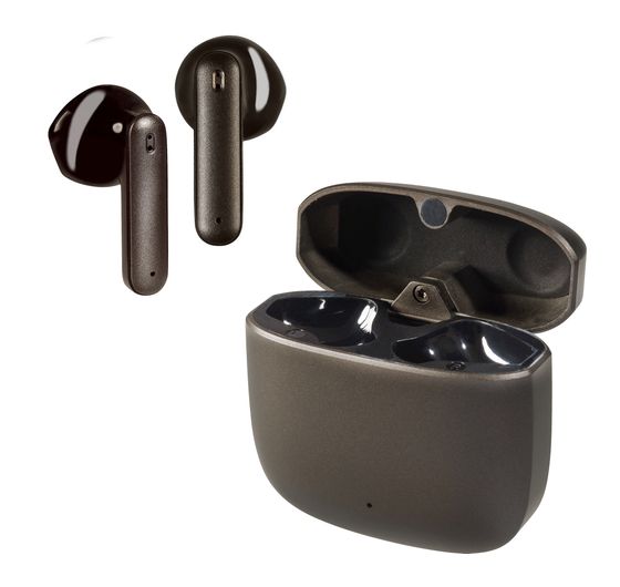 Vivanco Metal Pair In-Ear Bluetooth Kopfhörer Kabellos TWS 4,5 h Laufzeit  (Anthrazit) f&uuml;r 34,99 Euro