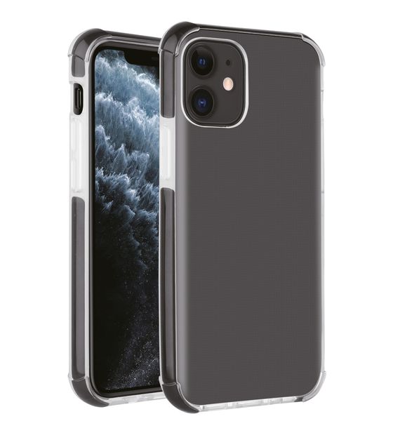 Vivanco Rock Solid Cover für Apple iPhone 12, iPhone 12 Pro (Schwarz, Transparent) f&uuml;r 19,99 Euro