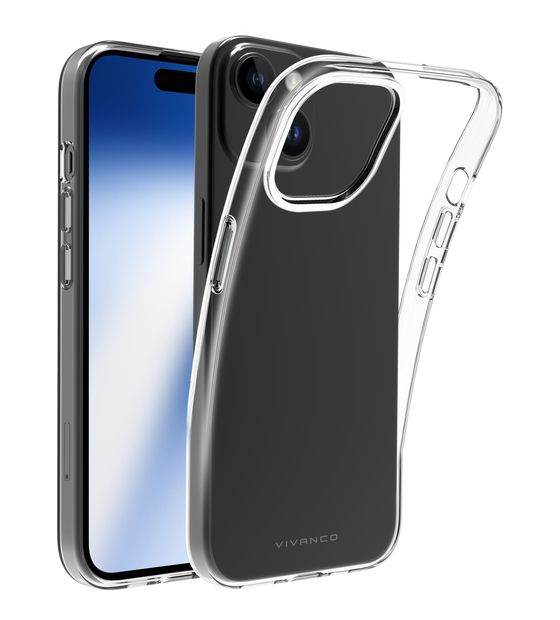 Vivanco Super Slim Cover für Apple iPhone 15  (Transparent) f&uuml;r 12,99 Euro