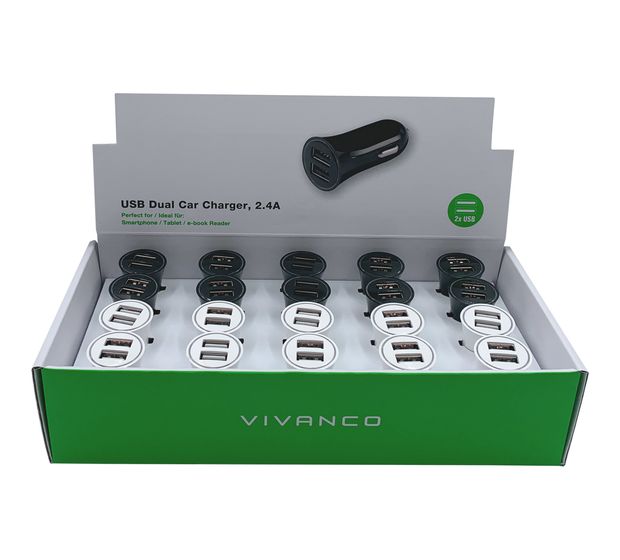 Vivanco USB Dual Car Charger f&uuml;r 2,99 Euro