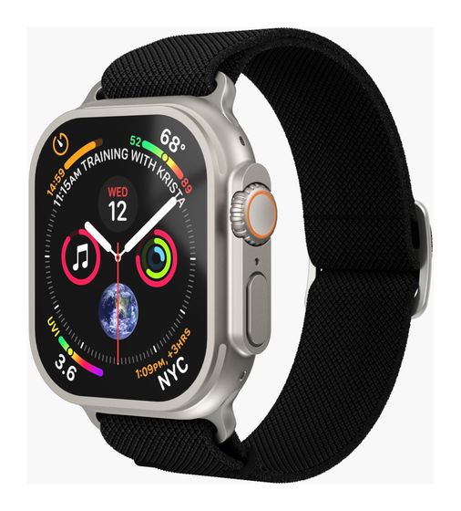 Vonmählen Classic Nylon Loop Armband Apple Watch 42 / 44 / 45 / 49 mm  (Schwarz) f&uuml;r 18,84 Euro