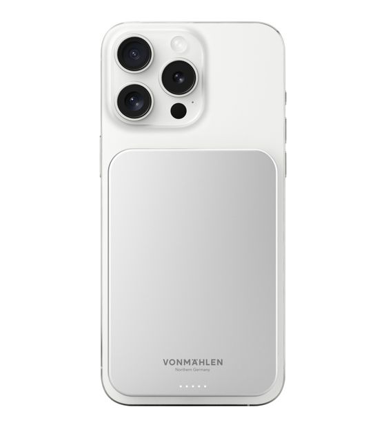 Vonmählen Evergreen Mag Magnetic 5000 mAh Powerbank USB Typ-C Kabelloses Laden  (Weiß) f&uuml;r 69,99 Euro