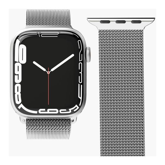 Vonmählen Milanese Loop Armband Apple Watch 42 mm | 44 mm | 45 mm | 49 mm  (Silber) f&uuml;r 29,99 Euro