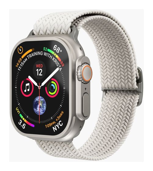 Vonmählen Woven Loop Armband Apple Watch 44 | 45 | 46 | 49 mm  (Cremefarben) f&uuml;r 25,11 Euro