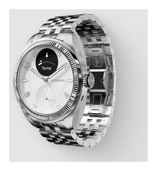 Withings ScanWatch Nova Hybrid 39 mm Smartwatch Rund 282 ppi  (Grau, Titan) f&uuml;r 599,95 Euro