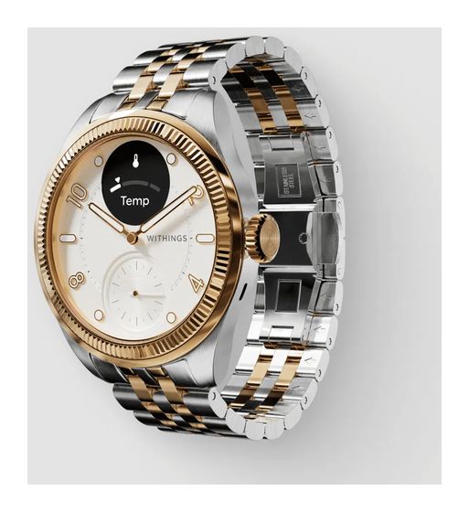 Withings ScanWatch Nova Hybrid 39 mm Smartwatch Rund 282 ppi  (Gold, Edelstahl) f&uuml;r 599,95 Euro