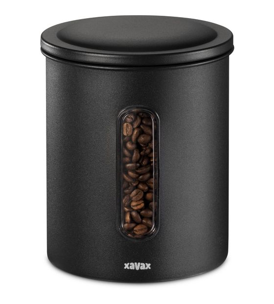 Xavax 111275 Kaffeedose für 500g Bohnen oder 700g Pulver luftdicht Behälter andere Stahl  (Schwarz) f&uuml;r 20,99 Euro