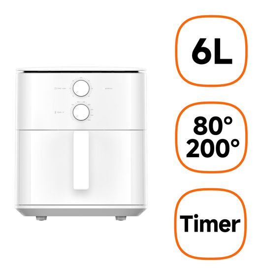 Xiaomi BHR8588EU Heißluftfritteuse 6 l 1550 W  (Weiß) f&uuml;r 59,99 Euro