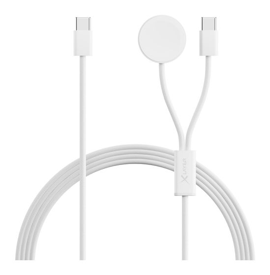 XLayer 220380 0,48 Gbit/s Stecker Rundkabel USB C auf bis 100 W 1,5 m  (Weiß) f&uuml;r 14,95 Euro