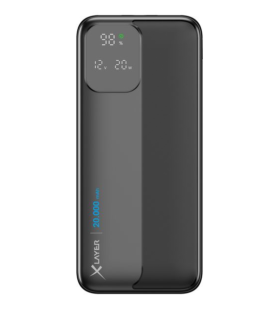 XLayer Rapid 20000 mAh Powerbank USB Typ-C  (Schwarz) f&uuml;r 16,49 Euro