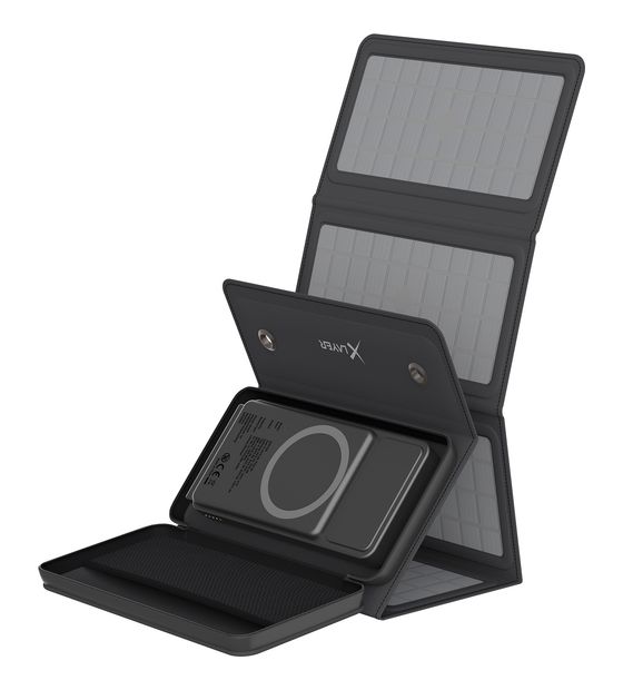 XLayer Solid 10000 mAh Powerbank USB Typ-C Kabelloses Laden  (Schwarz) f&uuml;r 57,99 Euro