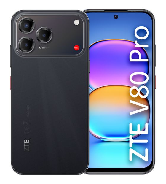 ZTE V80 Pro 256 GB 4G Smartphone 17,1 cm (6.75 Zoll) Android 108 MP Dreifach Kamera Dual Sim WiFi 5 (Feather Black) f&uuml;r 239,90 Euro