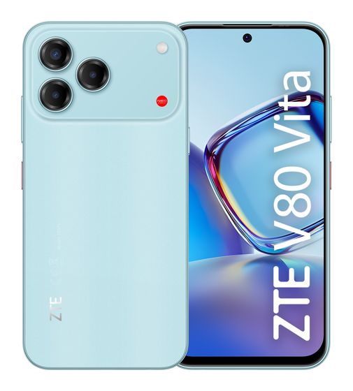 ZTE V80 Vita 256 GB 4G Smartphone 17,1 cm (6.75 Zoll) Android 50 MP Dreifach Kamera Dual Sim WiFi 5 (Celadon Cyan) f&uuml;r 189,90 Euro