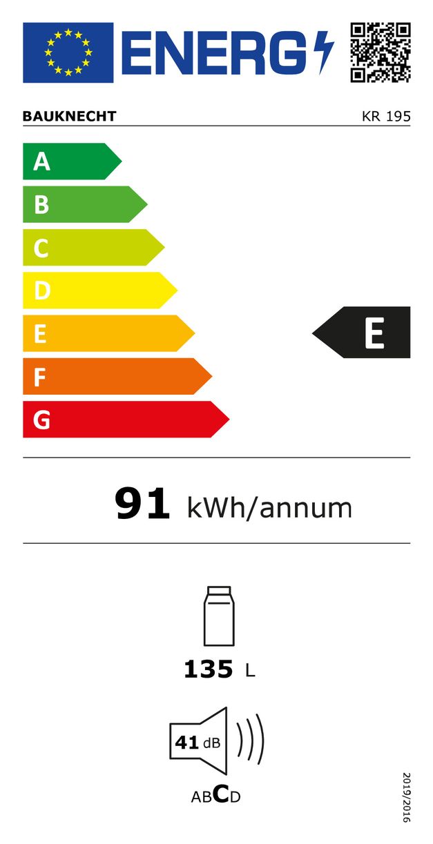 Amica VKS351116W 61 l Tischkühlschrank EEK: E 82 kWh Jahr von 