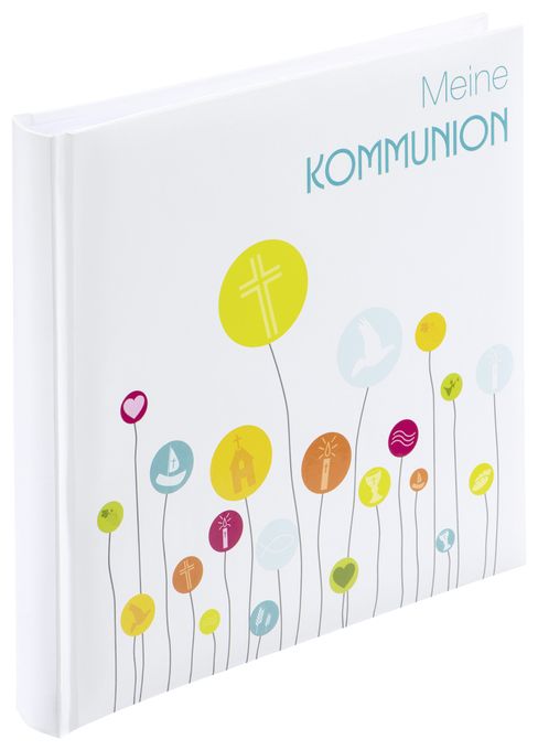 2753 Buch-Album "Kommunion" 50 weiße Seiten 25x25cm Weiß 