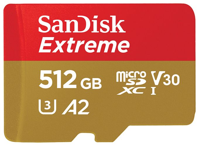 Extreme A2 MicroSDXC Speicherkarte 512 GB Class 3 (U3) Klasse 10 