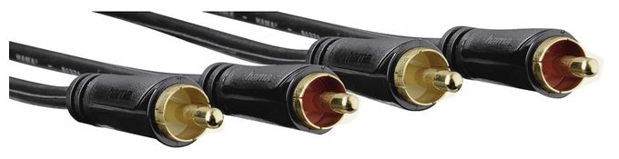 00181410  Audio-Kabel 2 Cinch-Stecker - 2 Cinch-Stecker vergoldet 1,5m 