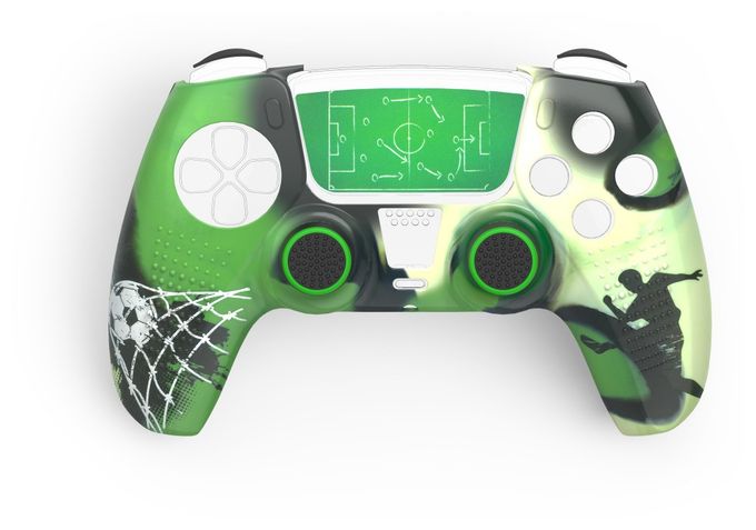 054459 Soccer 6in1-Zubehör-Set für PlayStation 5 (Schwarz, Grün, Weiß) 