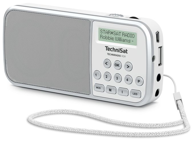 TechniRadio RDR DAB+,FM Radio (Grau, Weiß) 