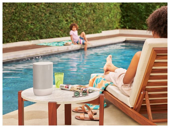 Move Smart Speaker Bluetooth Lautsprecher Wasserfest IP56 (Weiß) 