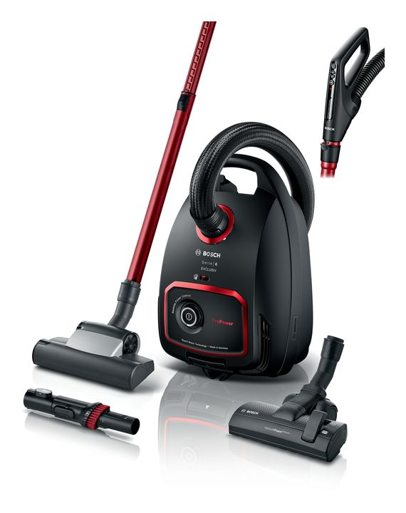Serie 6 BGB6MPOW ProPower Bodenstaubsauger mit Staubbeutel 850 W HEPA  (Schwarz)