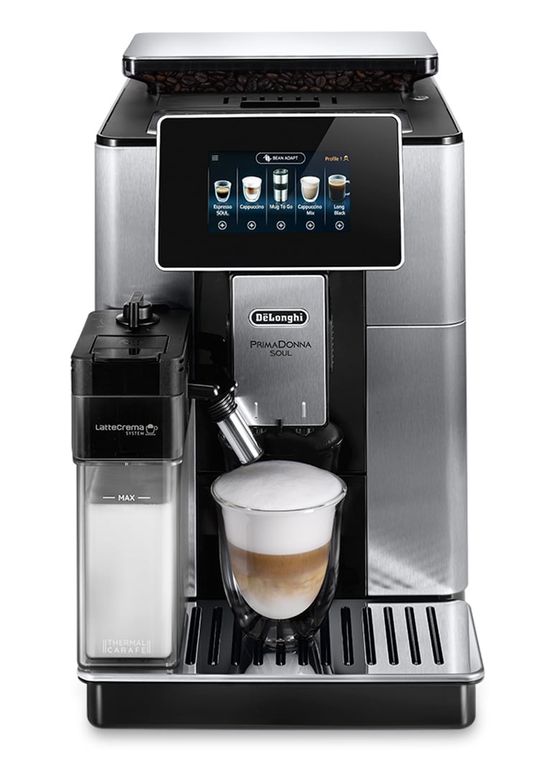 PrimaDonna Soul ECAM610.74.MB Kaffeevollautomat 19 bar 2,2 l 500 g AutoClean  (Schwarz, Edelstahl)