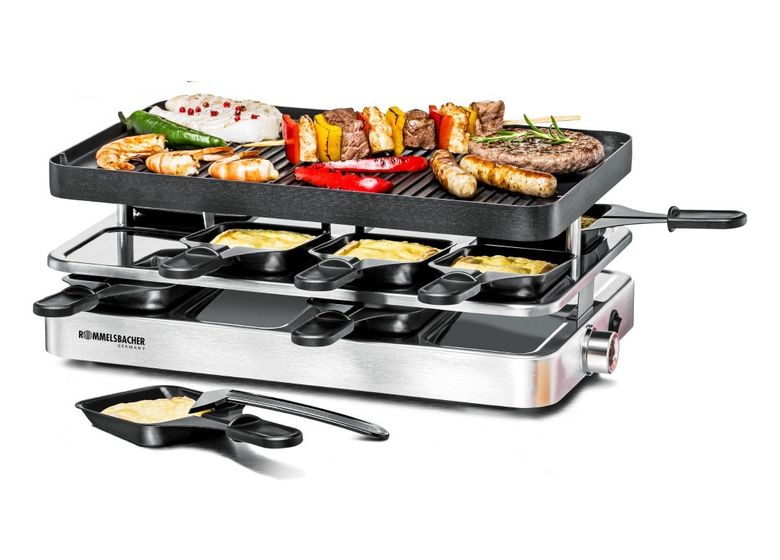 RC1400 Raclettegrill für 8 Personen 1200 W  (Edelstahl)