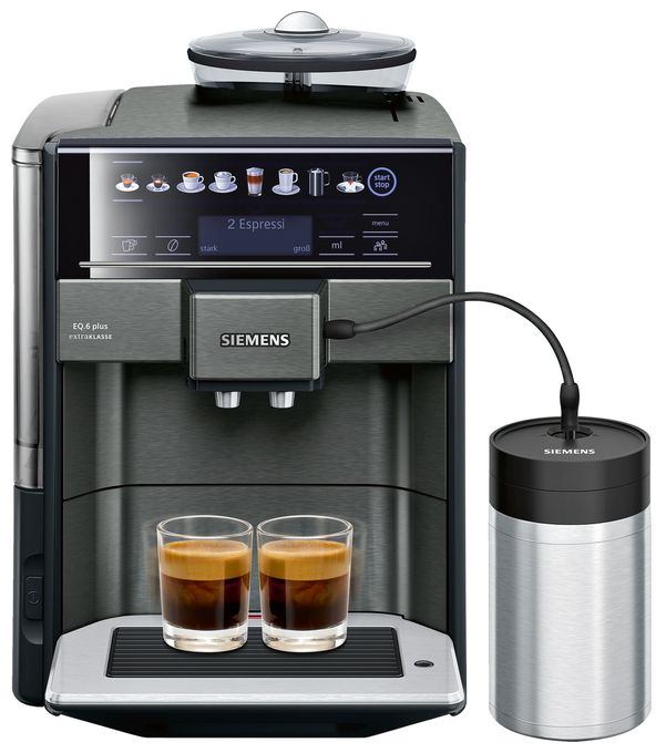 EQ6 TE657F09DE plus extraKlasse Kaffeevollautomat 19 bar 1,7 l 300 g AutoClean (Dark inox)