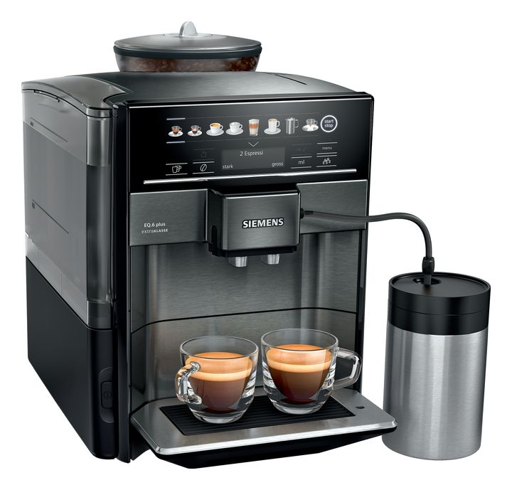 EQ6 TE657F09DE plus extraKlasse Kaffeevollautomat 19 bar 1,7 l 300 g AutoClean (Dark inox)
