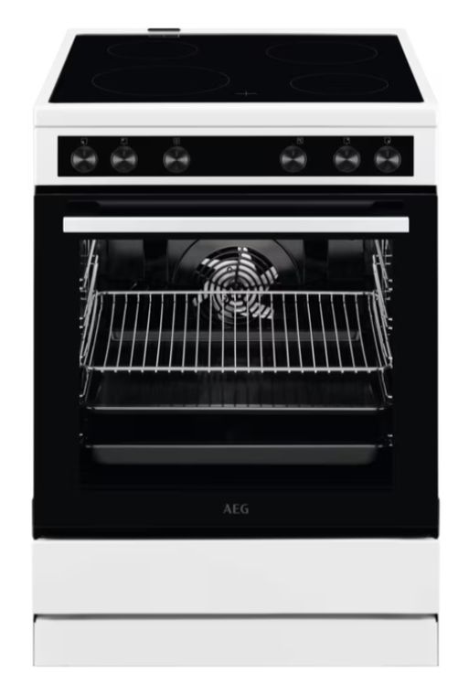 AEG CCB6206ABW Freistehender Herd Elektro groß mit Glaskeramik Kochfeld für 553,00 Euro