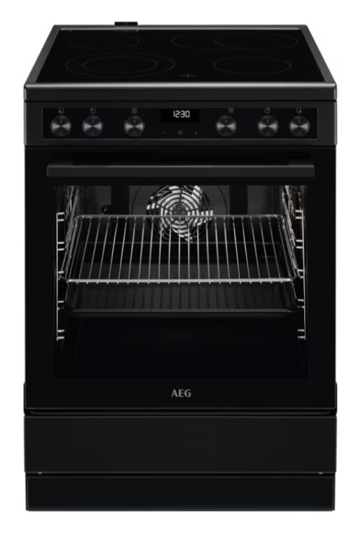 AEG CCB6446BBB Freistehender Herd Elektro groß mit Glaskeramik Kochfeld f&uuml;r 599,00 Euro
