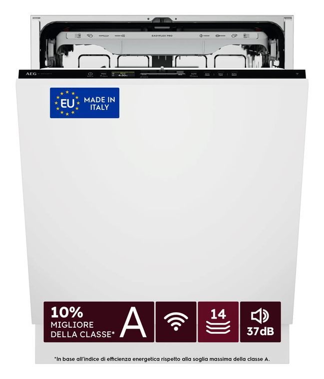 AEG Serie 9000 GI9210X2TF 60 cm Geschirrspüler Voll integriert Sehr leise 14 Maßgedecke aquaStop Funktion Auto Open f&uuml;r 849,00 Euro