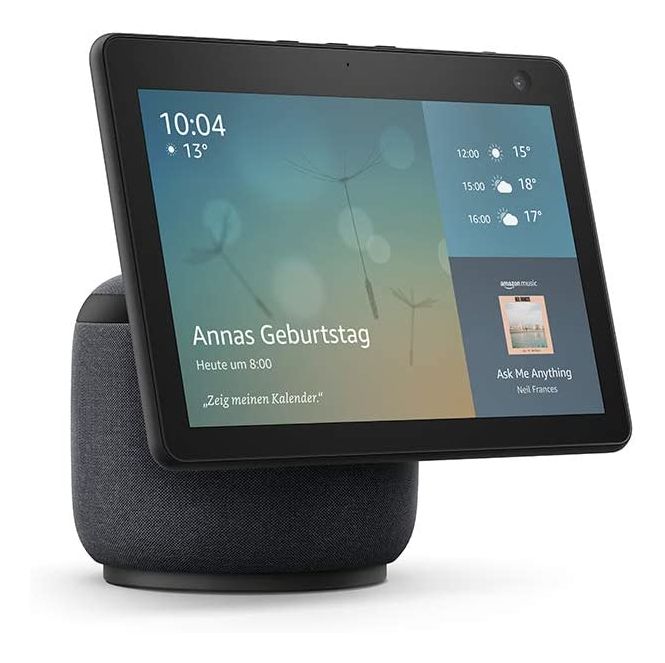 Amazon Echo Show 10 (3.Gen) Wlan Bluetooth Lautsprecher (Schwarz) für 189,99 Euro