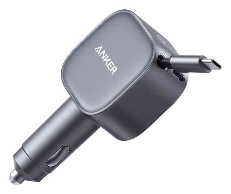 Anker Nano Kfz-Ladegerät (75W, USB-C Port, Integriertes einziehbares USB-C Kabel) f&uuml;r 29,99 Euro