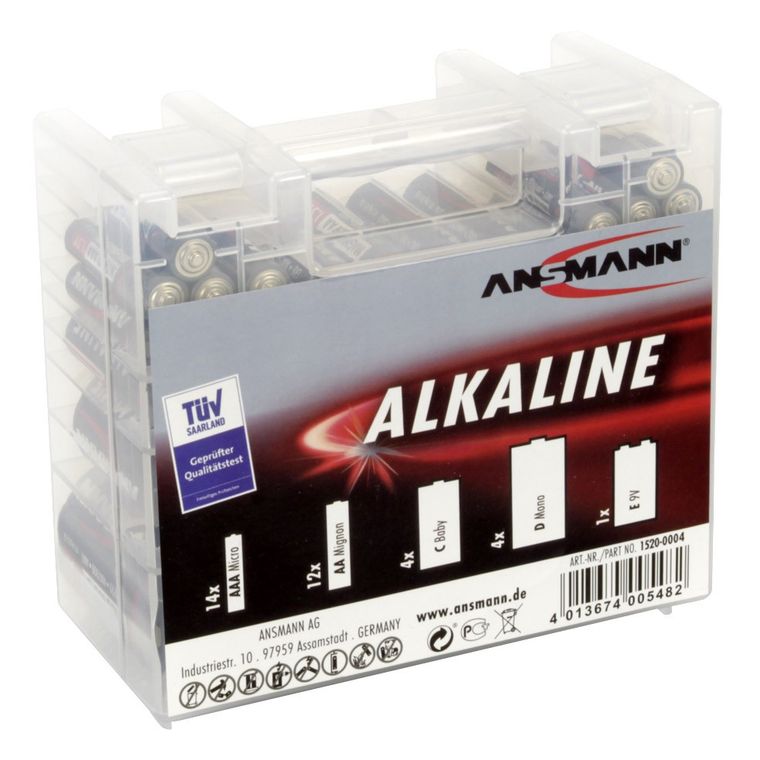 Ansmann Batteriebox Alkali 35 Stück  (Transparent) f&uuml;r 30,49 Euro