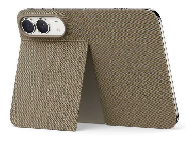 Apple Folio mit Standfuß Folio für iPhone Duo (Graubraun) f&uuml;r 136,99 Euro