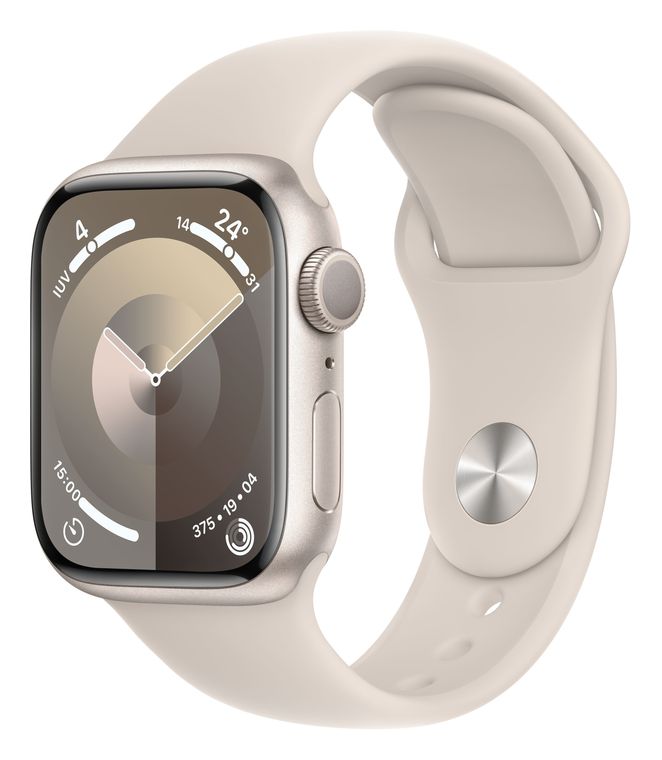 Apple Watch Series 9 Digital 41 mm Smartwatch Rechteckig IP6X 36 h (Beige) für 349,00 Euro