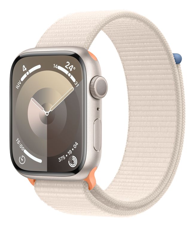 Apple Watch Series 9 Digital 45 mm Smartwatch Rechteckig IP6X 36 h (Beige) für 479,00 Euro