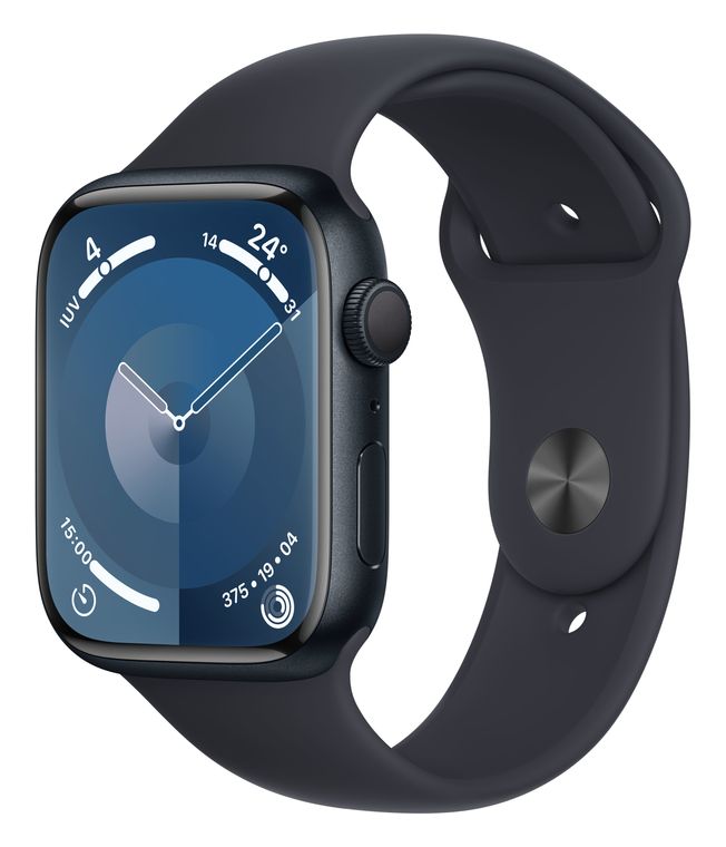 Apple Watch Series 9 Digital 45 mm Smartwatch Rechteckig IP6X 36 h (Schwarz) für 479,00 Euro
