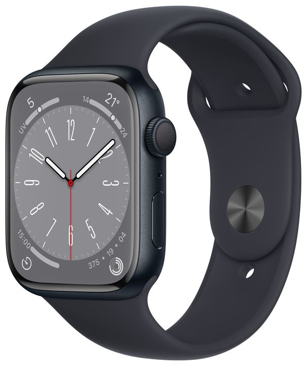 Apple Watch Series 8 Digital 45 mm Smartwatch Rechteckig IP6X 18 h (Schwarz) für 539,00 Euro