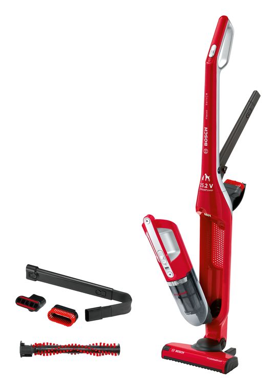 Bosch Serie 4 BBH3ZOO25 Handstaubsauger Beutellos bis 55 min Laufzeit 25,2 V  (Rot) f&uuml;r 189,99 Euro