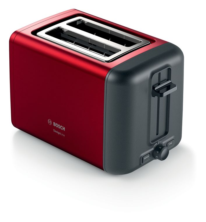Bosch TAT3P424DE DesignLine Toaster 970 W 2 Scheibe(n)  (Schwarz, Rot) f&uuml;r 41,49 Euro