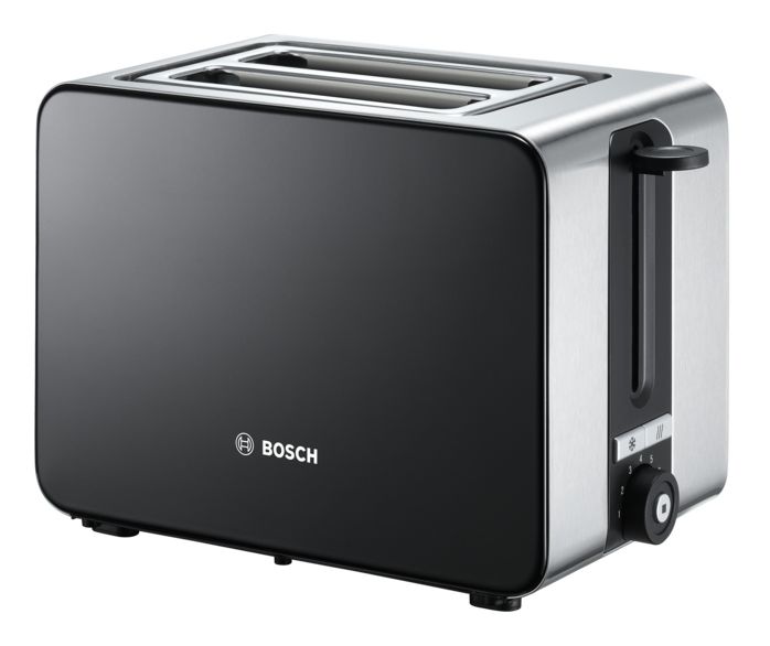 Bosch TAT7203 CompactClass Toaster 1050 W 2 Scheibe(n) (Schwarz, Edelstahl) für 64,49 Euro