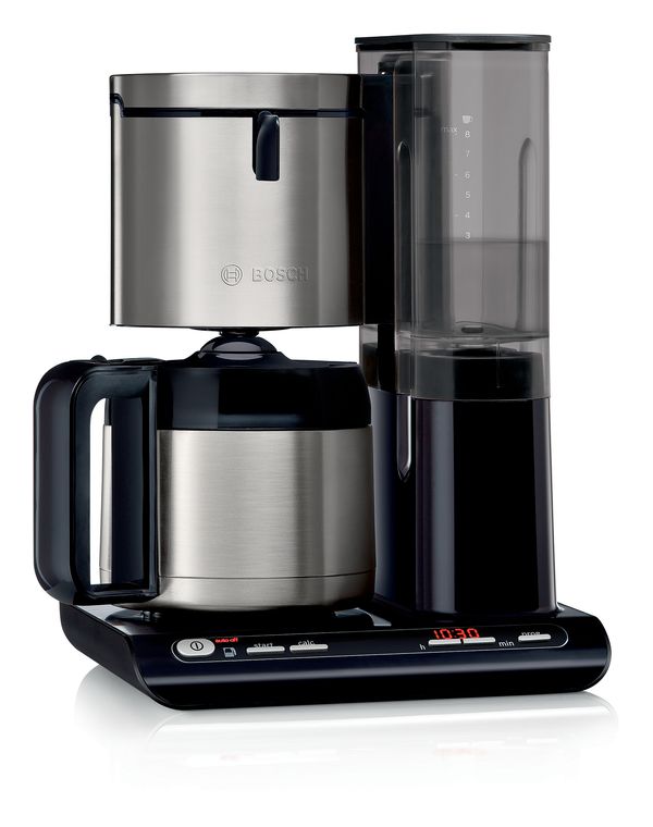 Bosch TKA8A683 Styline 8 Tassen Thermo Filterkaffeemaschine 1,1 l  (Schwarz, Edelstahl) f&uuml;r 99,99 Euro