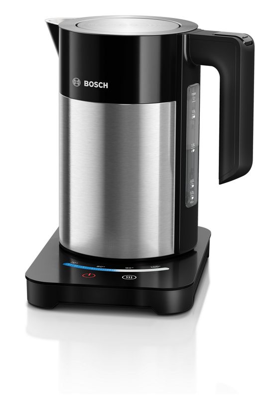 Bosch TWK7203 1,7 l Wasserkocher 1850 W  (Schwarz, Edelstahl) f&uuml;r 86,49 Euro